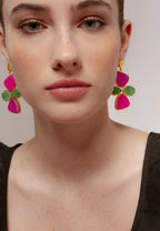 Pendientes Buganvilla y Verde Mars
