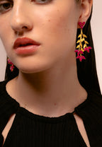 Pendientes Blume Burdeos
