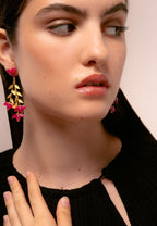 Pendientes Blume Burdeos