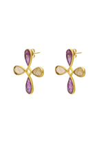 Pendientes Namasté Morado, Amarillo