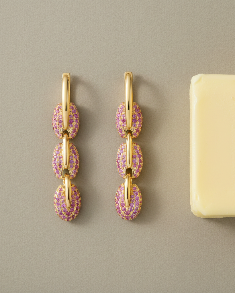 PENDIENTES CORALINA ROSA