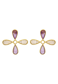 Pendientes Namasté Morado, Amarillo
