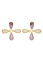 Pendientes Namasté Morado, Amarillo