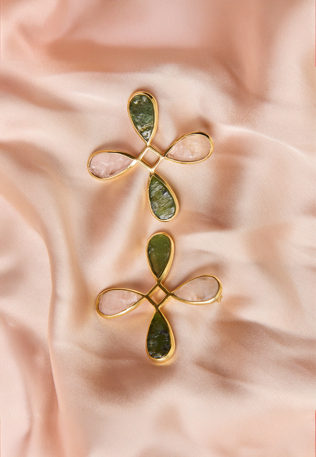 Pendientes Namasté Verde, Rosa