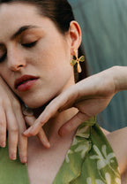 Pendientes Namasté Verde, Rosa