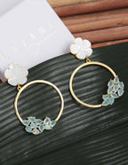 Pendientes Daisy Verde Agua