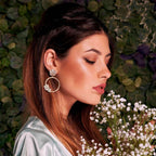 Pendientes Daisy Gris