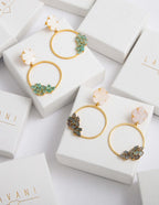 Pendientes Daisy Gris