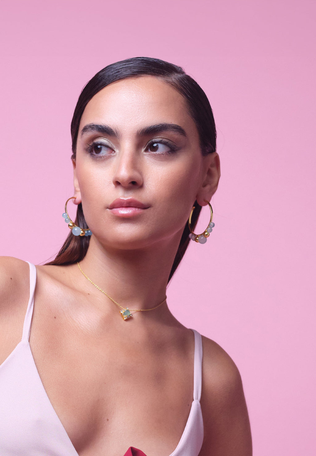 Pendientes Elara Aguamarina