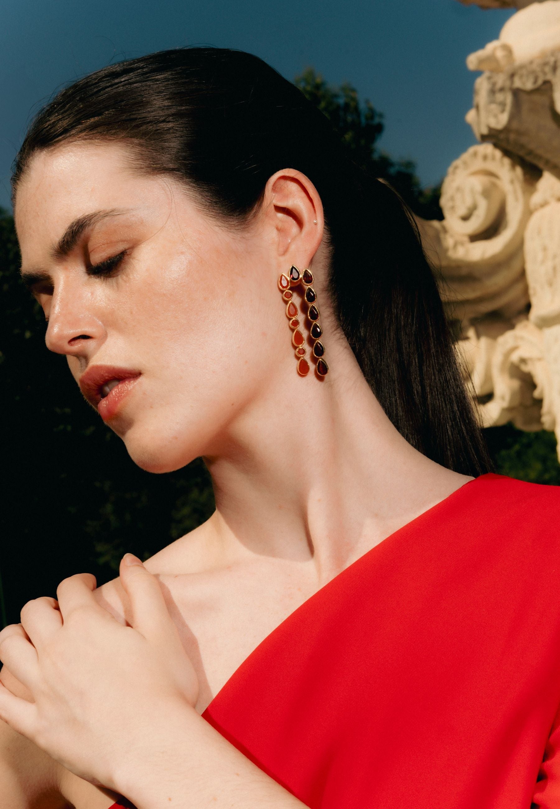 Pendientes Samsara Granate