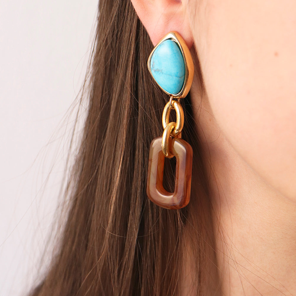 Pendientes dorados para mujer BASIL STUDIO