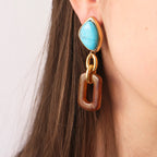 Pendientes dorados para mujer BASIL STUDIO