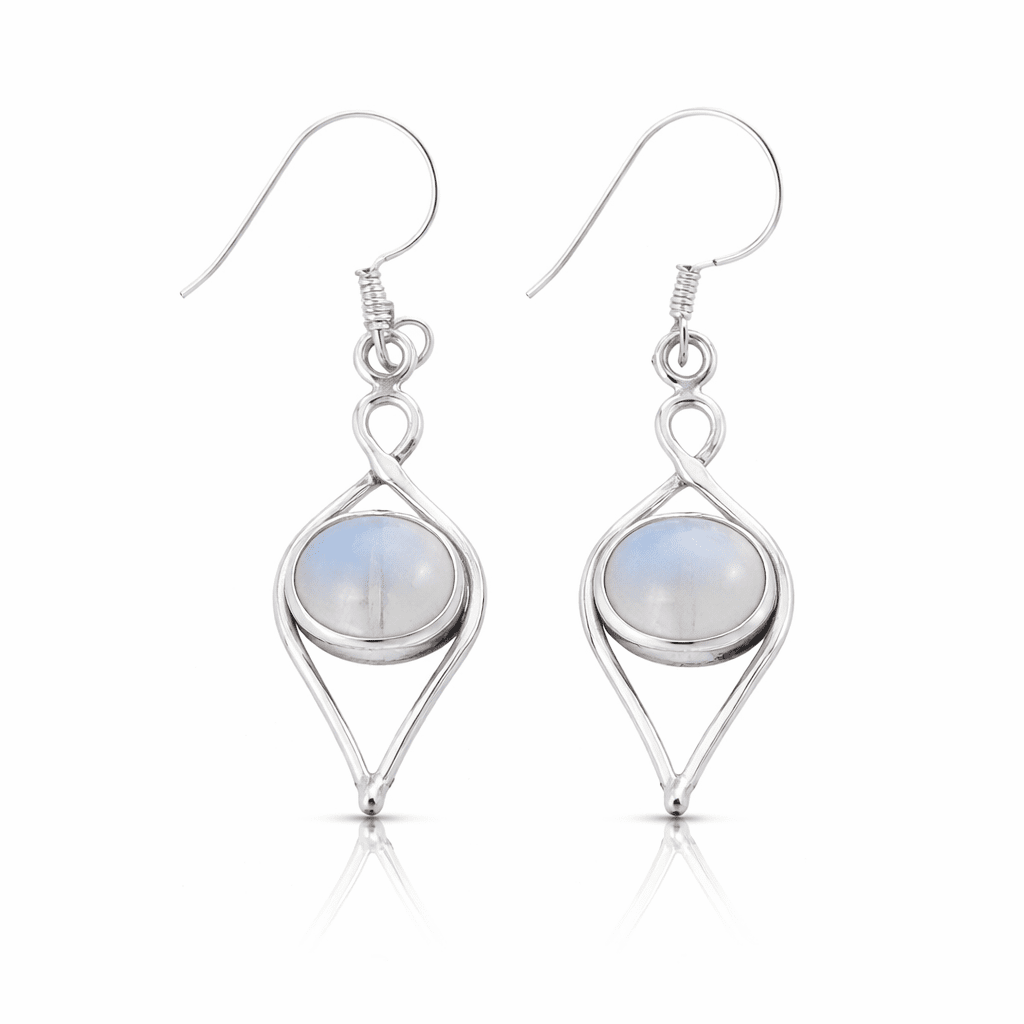 Pendientes Eleos Piedra de Luna y Plata de Ley 925