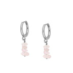 Pendientes 'Eloise' de Cuarzo Rosa