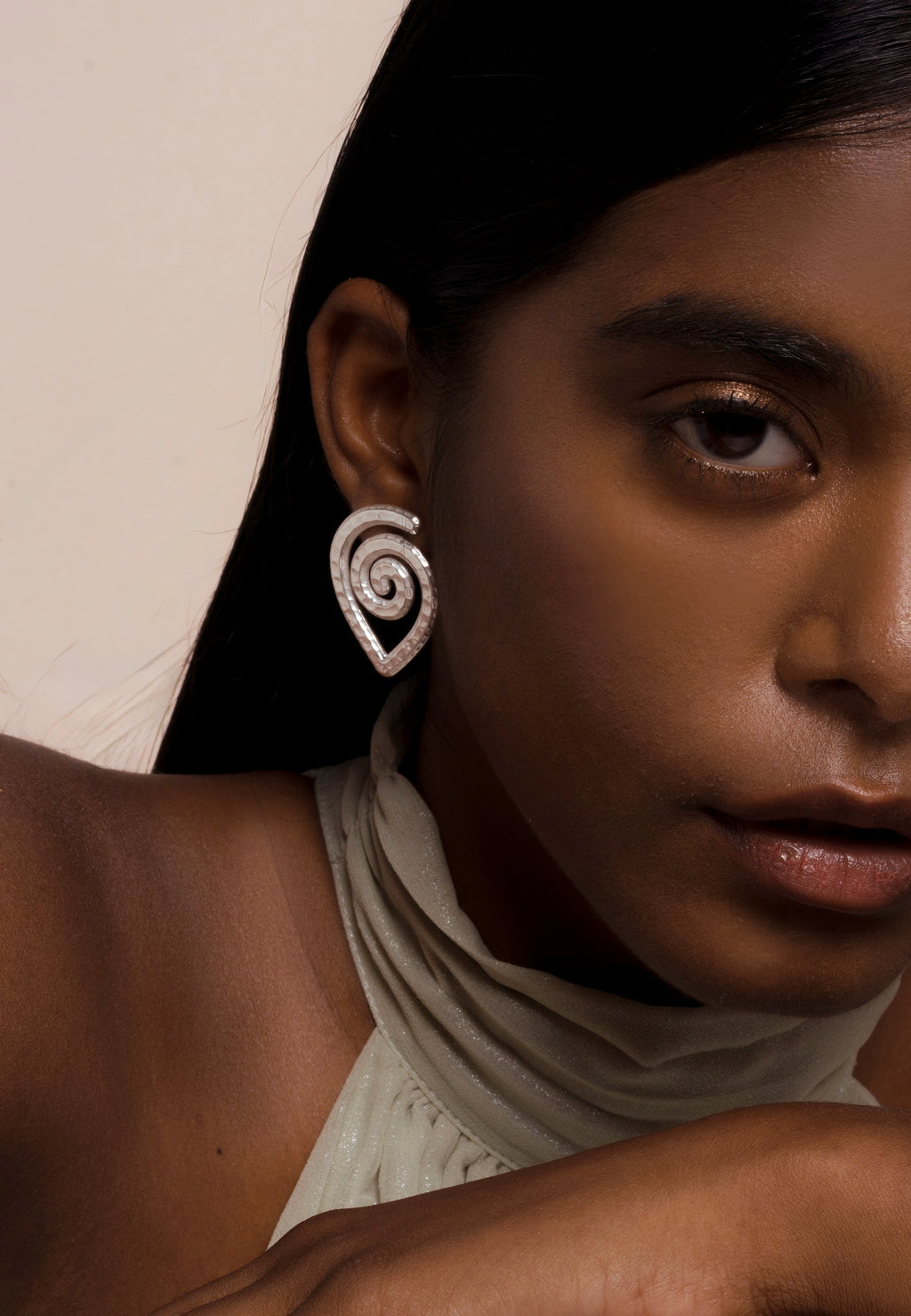 Pendientes Spiral Plateados