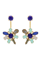 Pendientes Hibiscus Azul