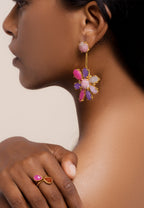 Pendientes Hibiscus Fucsia