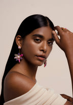 Pendientes Hibiscus Fucsia