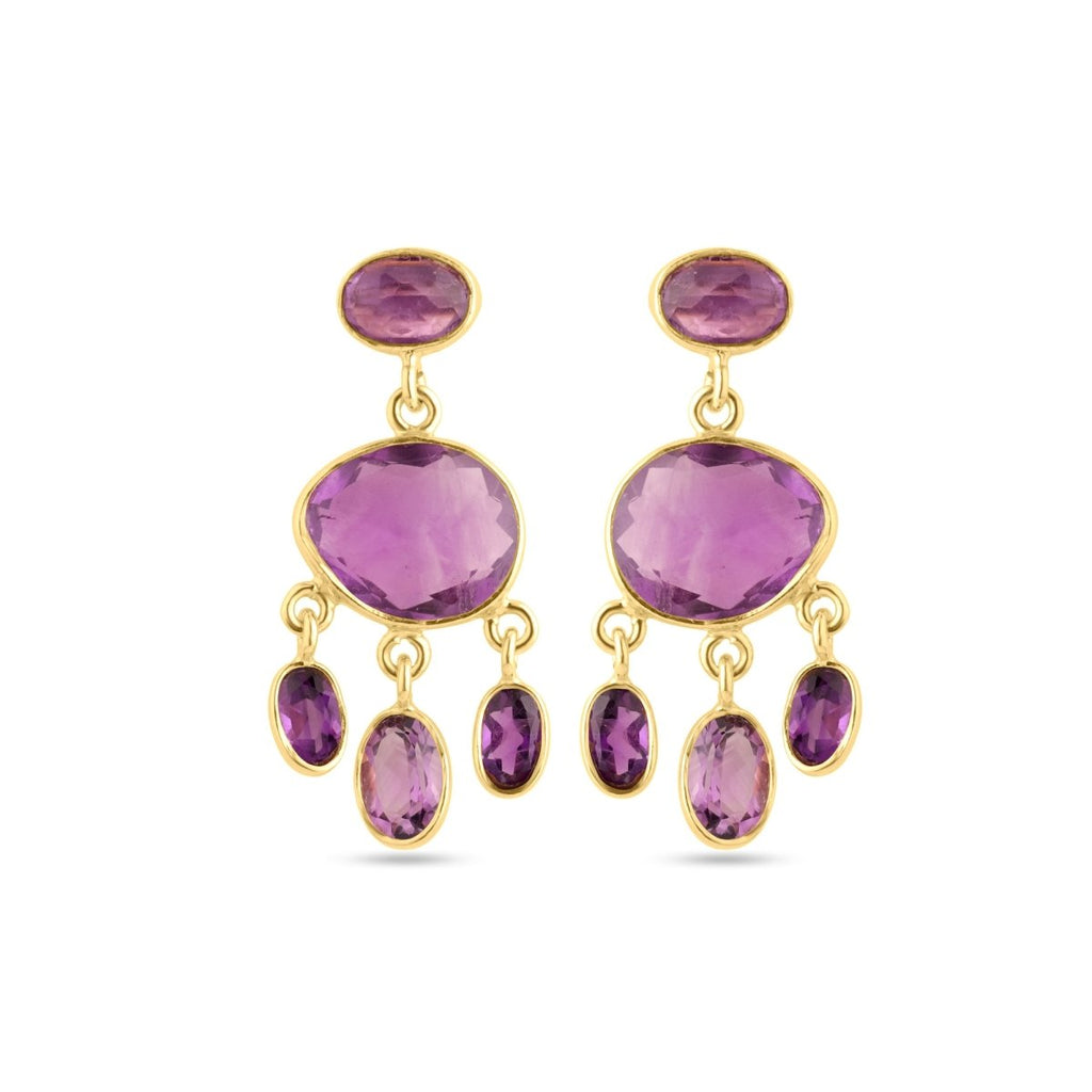 Pendientes 'Freya' - Amatista