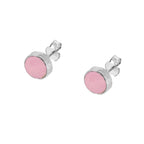 Pendientes 'Gabrielle' de Calcedonia Rosa