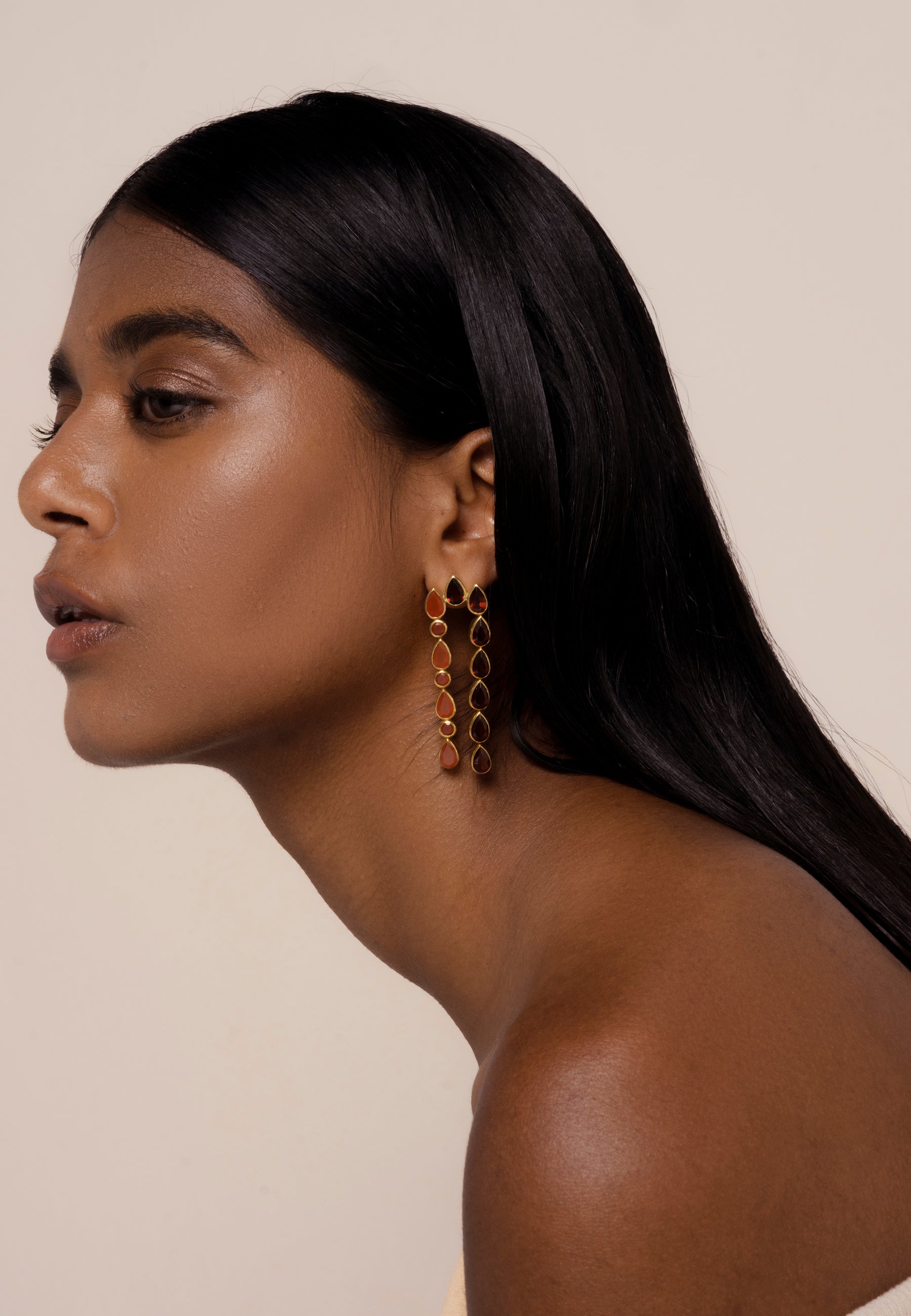 Pendientes Samsara Granate