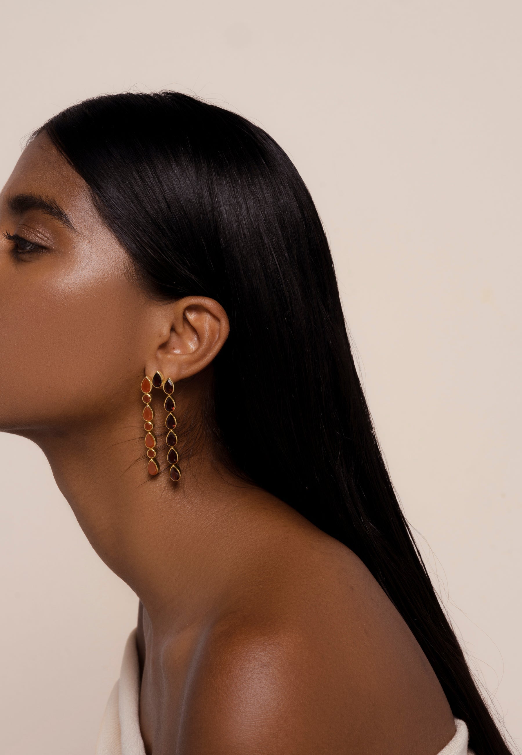Pendientes Samsara Granate