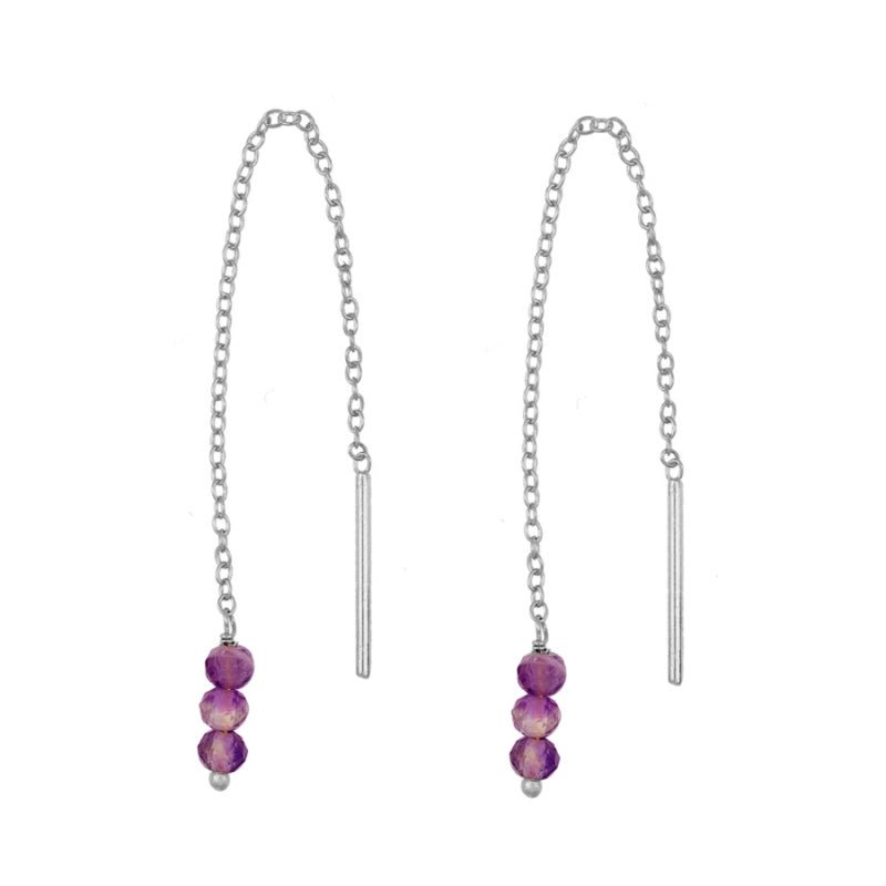 Pendientes Largos de Amatista