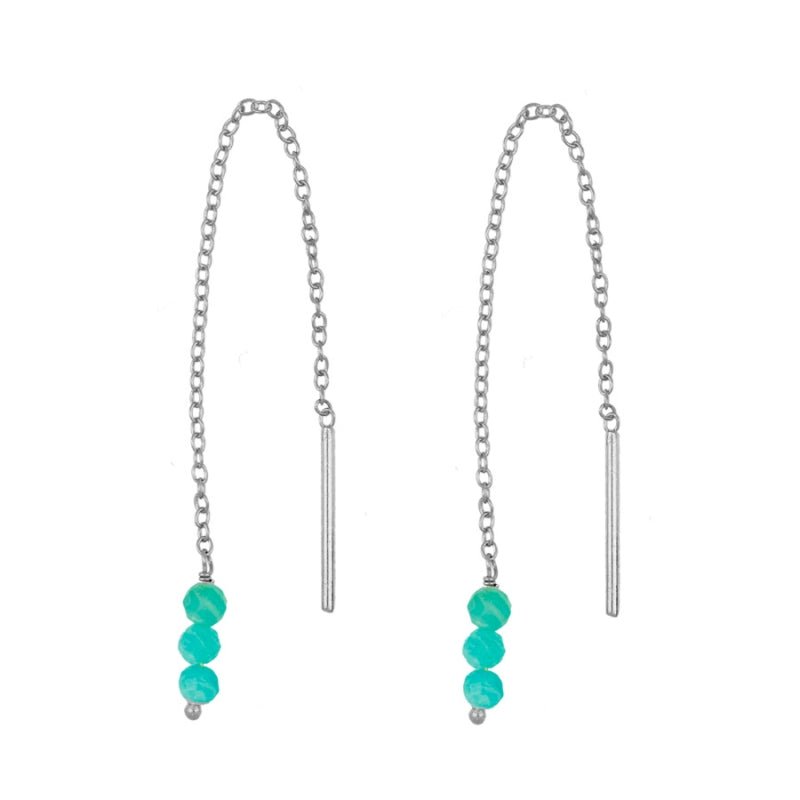 Pendientes Largos de Amazonita