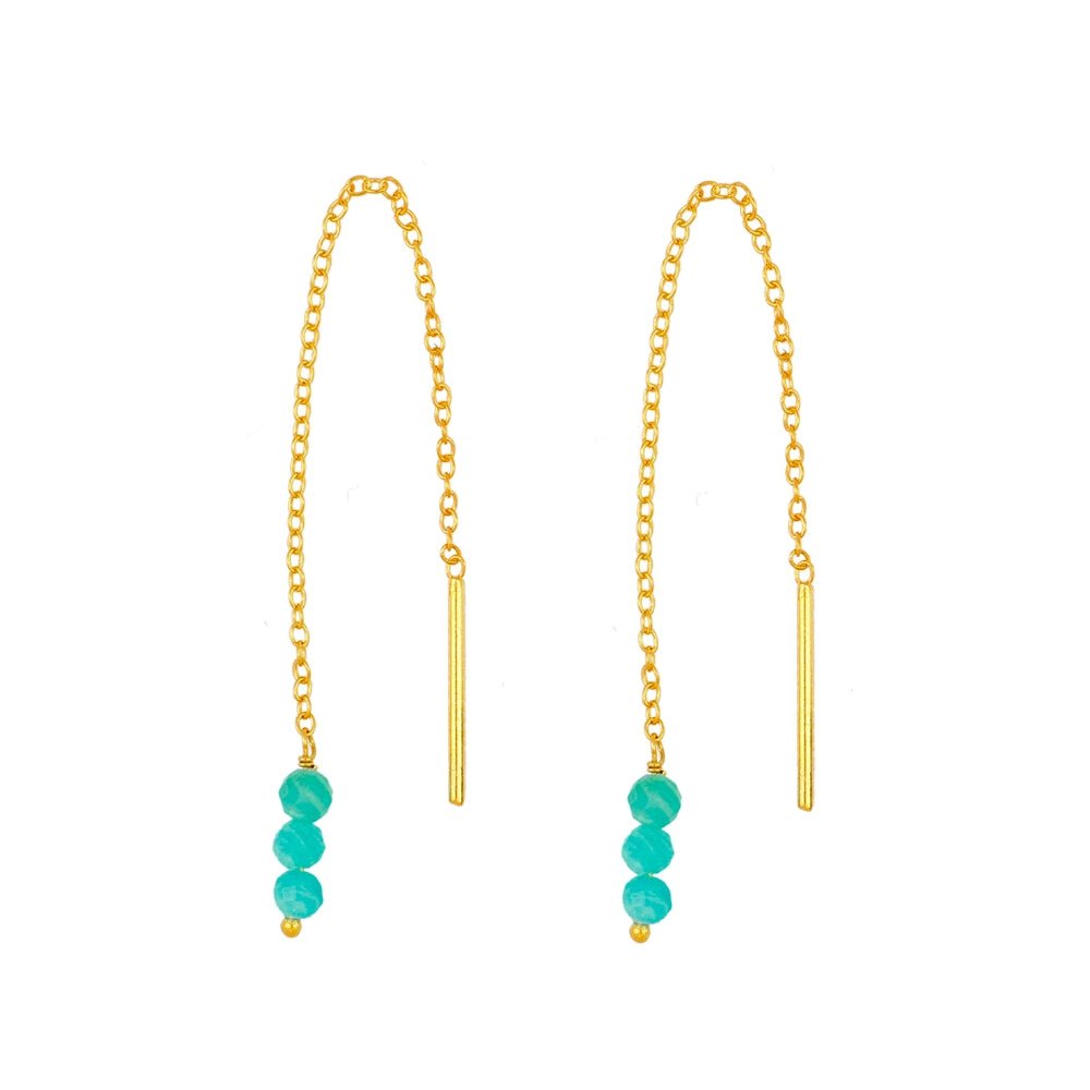 Pendientes Largos de Amazonita
