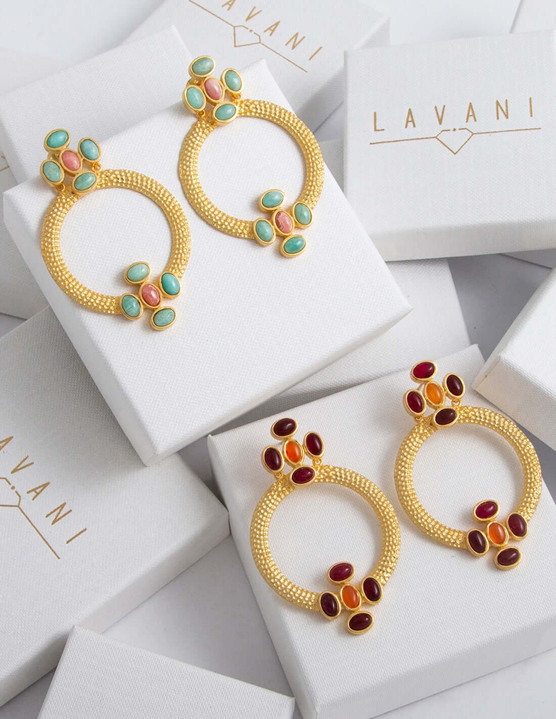 Pendientes Madison Rojo Naranja