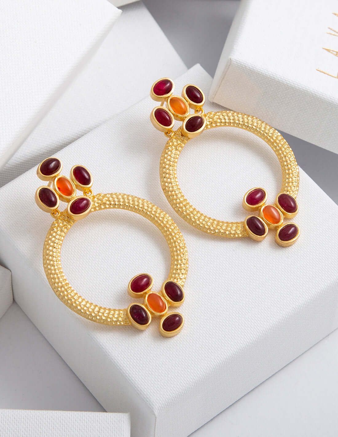 Pendientes Madison Rojo Naranja