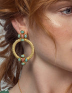 Pendientes Madison Verde Rosa