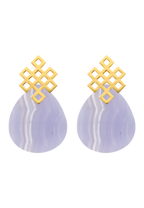 Pendientes Endless Knot Azul