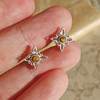 Pendientes Nudo de Bruja con Ojo de Tigre en Plata de Ley 925