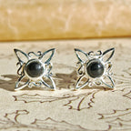 Pendientes Nudo de Bruja con Ónix en Plata de Ley 925