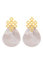 Pendientes Endless Knot Madreperla