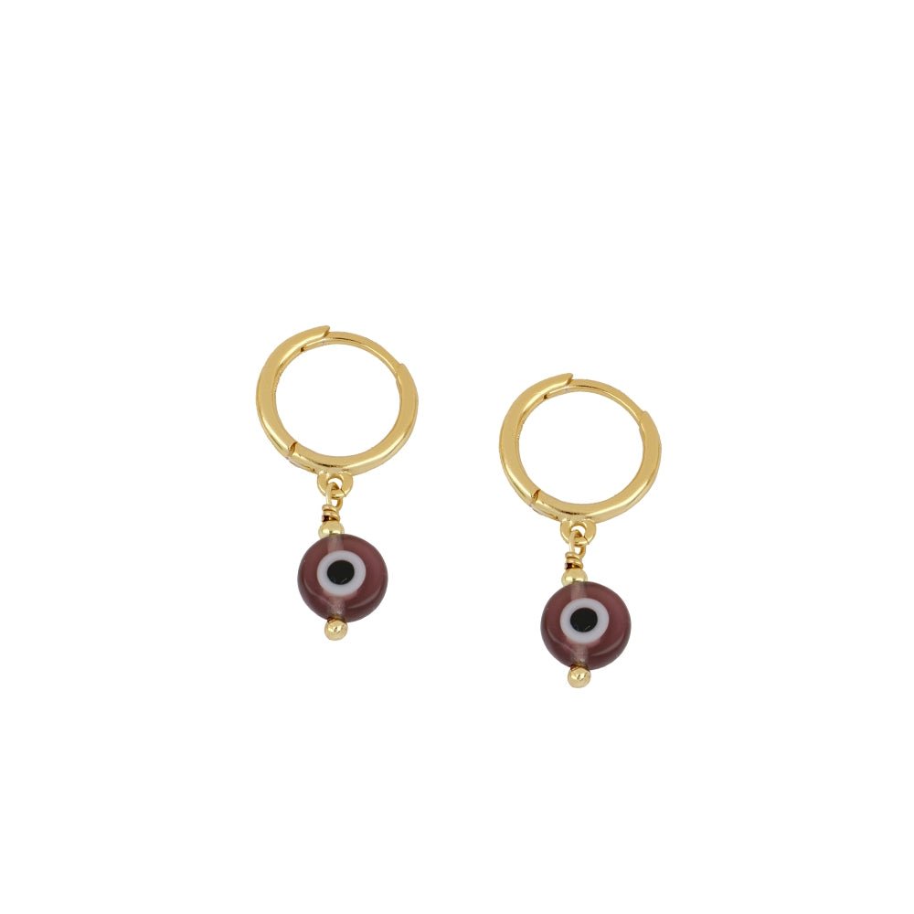 Pendientes Ojo Turco - Granate