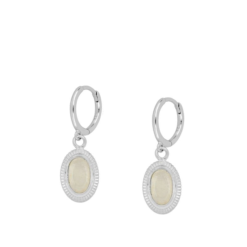 Pendientes 'Ovale' de Piedra de Luna