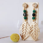 Pendientes Paris Malaquita