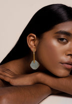 Pendientes Bindu Aguamarina