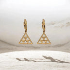 Pendientes Pintadera Gran Canaria Triangulo