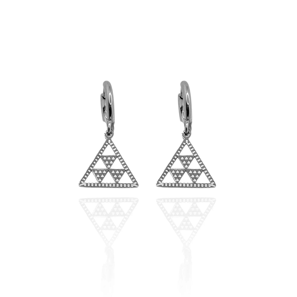 Pendientes Pintadera Gran Canaria Triangulo