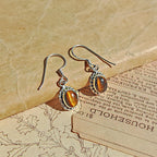 Pendientes 'Quilla' Ojo de Tigre y Plata de Ley 925