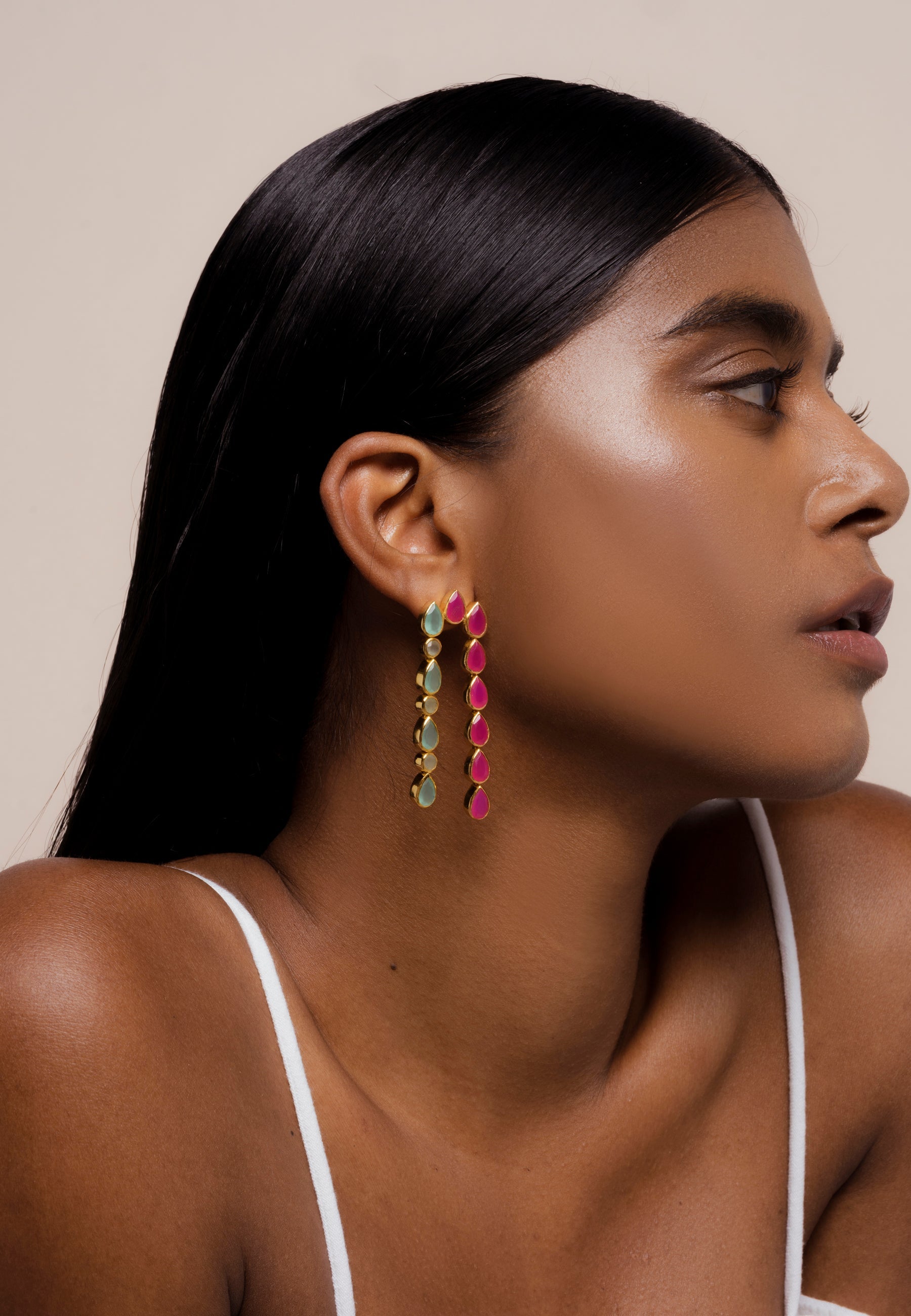 Pendientes Samsara Aguamarina