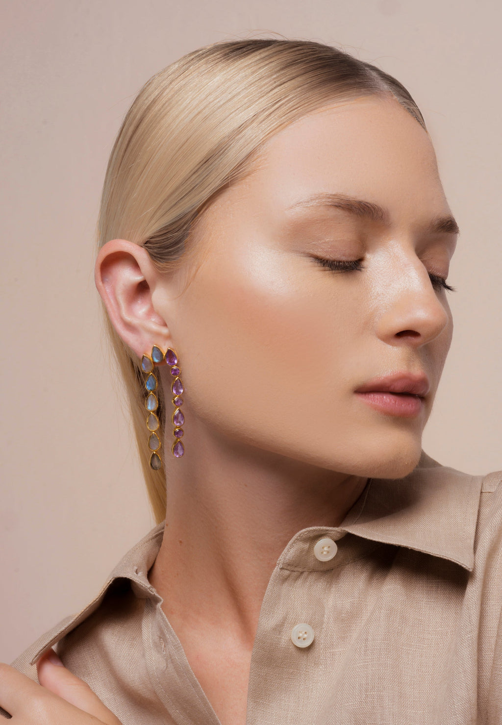 Pendientes Samsara Morado