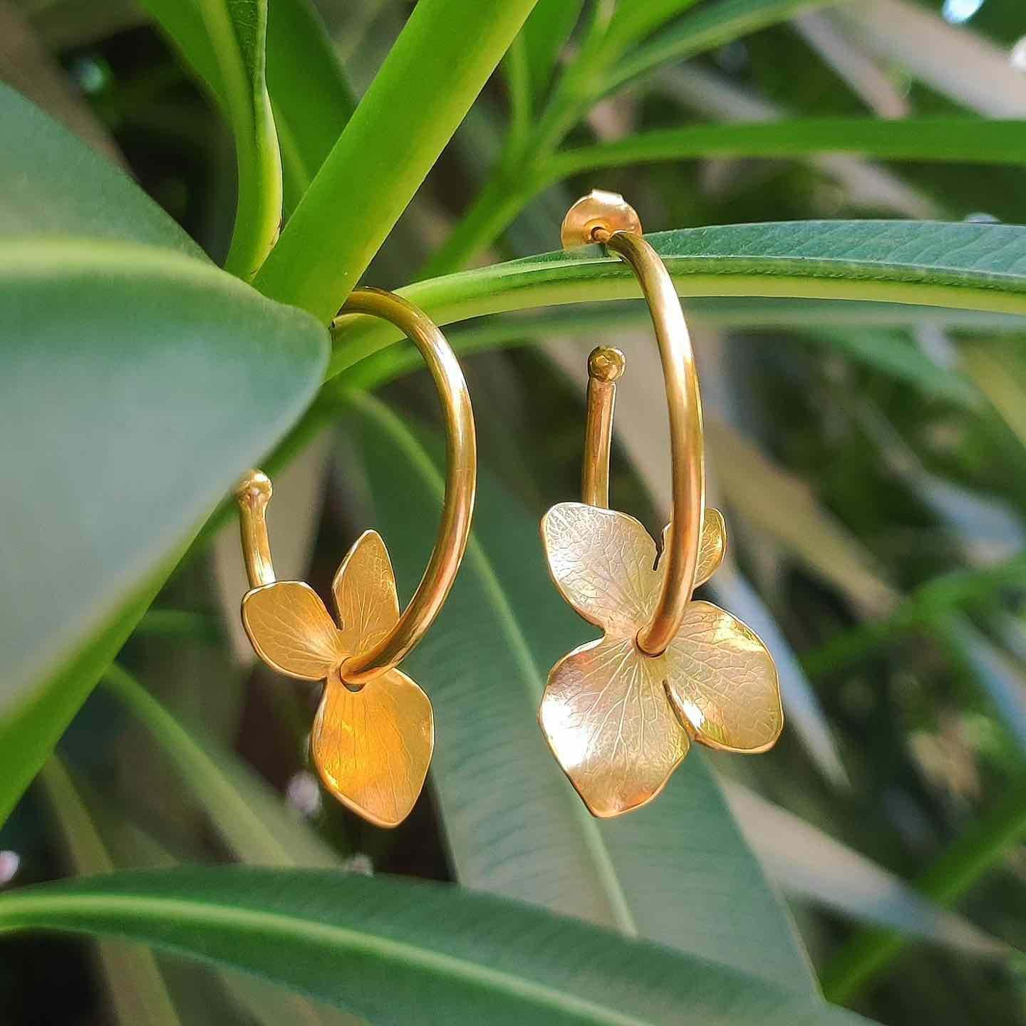 Pendientes Aros Hydrangea