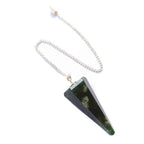 Péndulo Facetado de Ágata Musgo