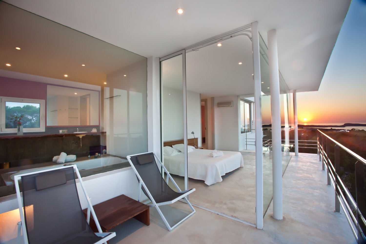 Panoramic Sea-View Hilltop Modern Ibiza Villa with Amazing Sunsets near Cala Bassa