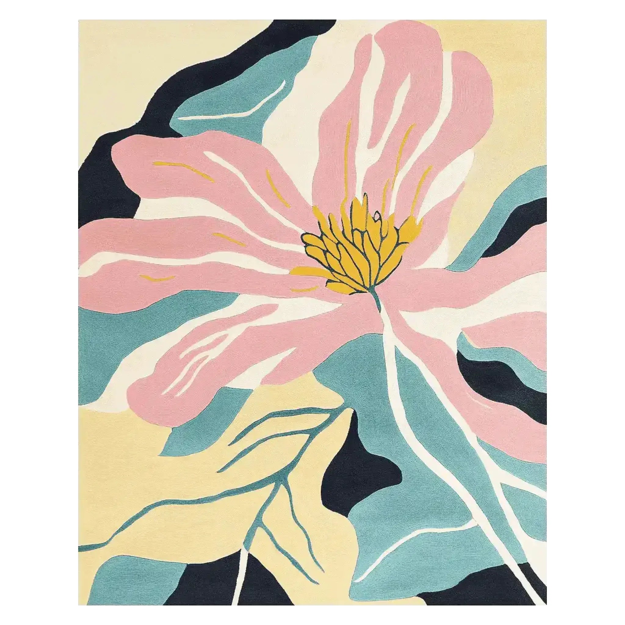 Petal Field Map Hand Tufted Rug
