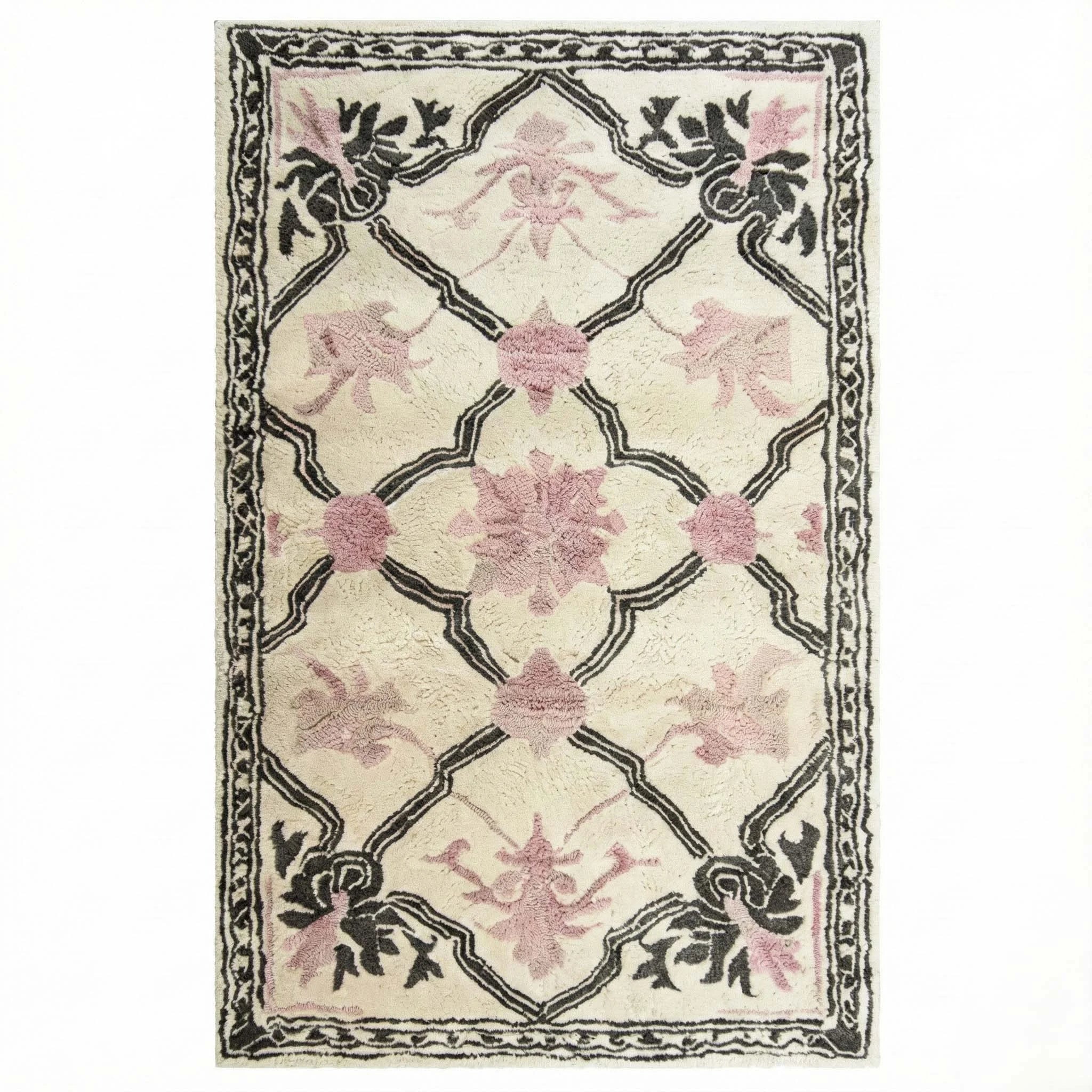Petal Veil Mosaic Hand Tufted Rug